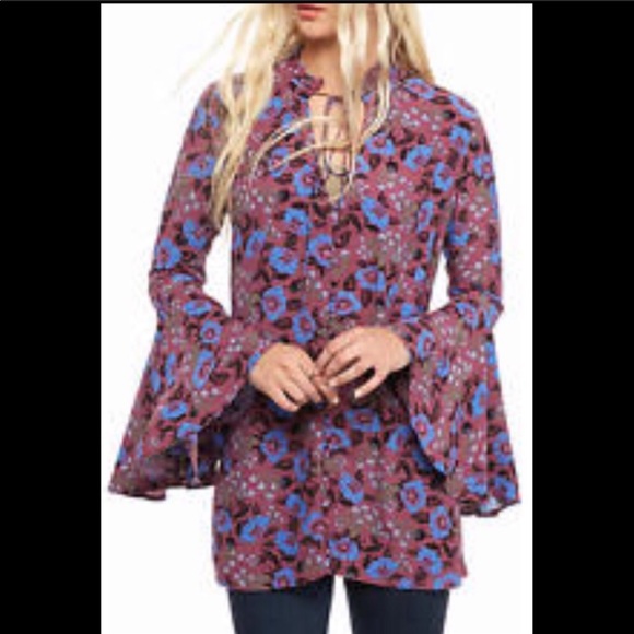 RARE! 🔮NWT FREE PEOPLE✨Magic Mystery Printed Tunic✨ - Picture 3 of 8